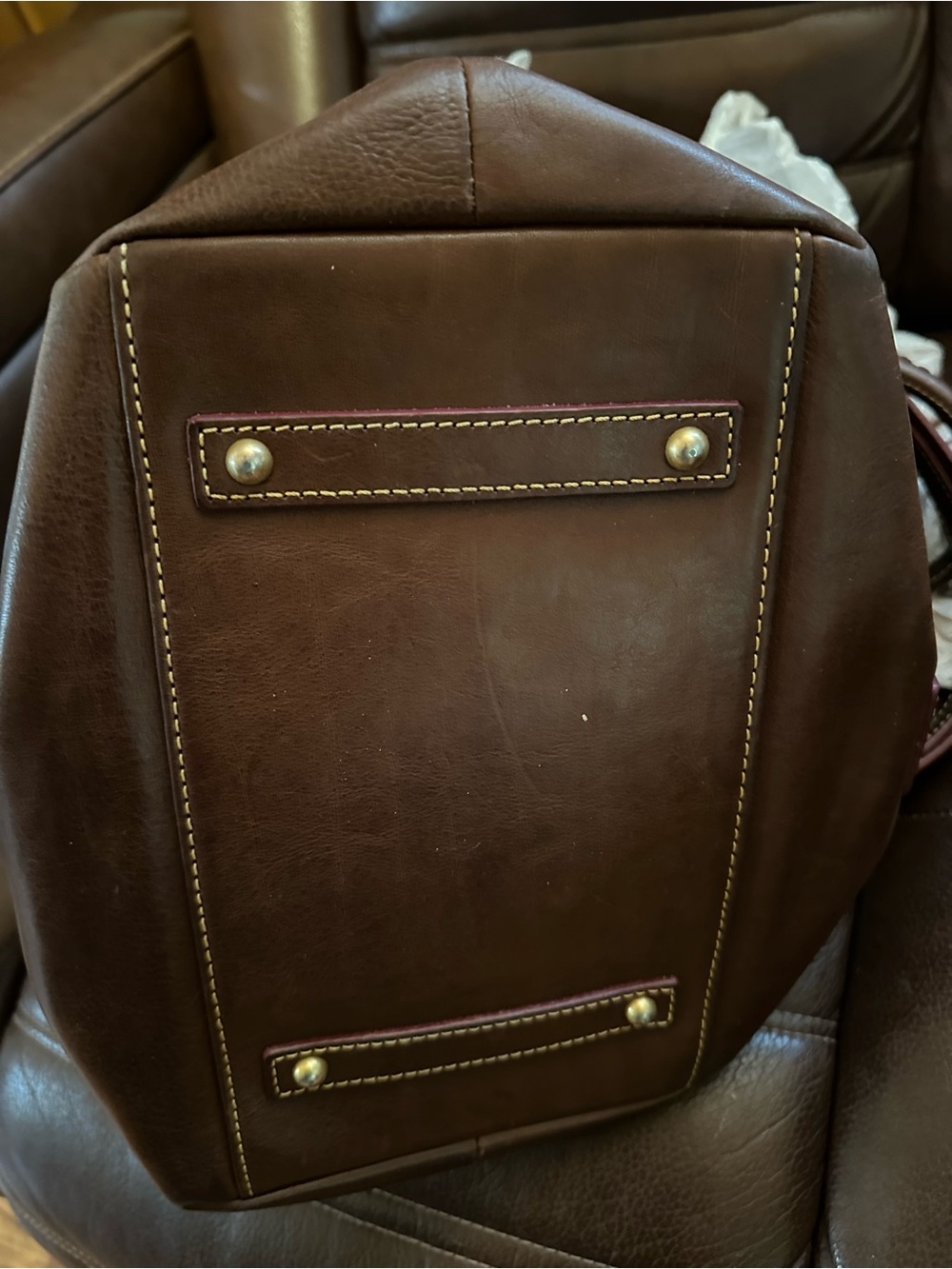 Dooney and Bourke Chestnut Florentine leather Buckley. ENDING SOON! - Picture 7 of 14